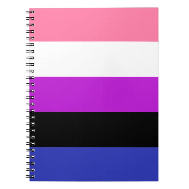 Genderfluid Pride Flag Notebook (Front)