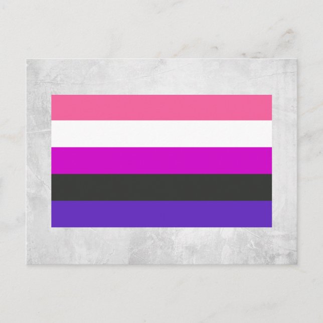 Genderfluid Pride Flag Postcard (Front)