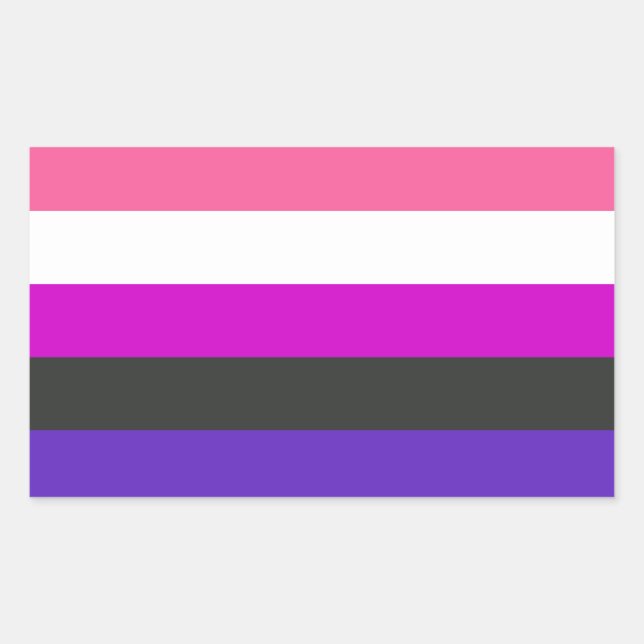 Genderfluid Pride Flag Rectangular Sticker (Front)