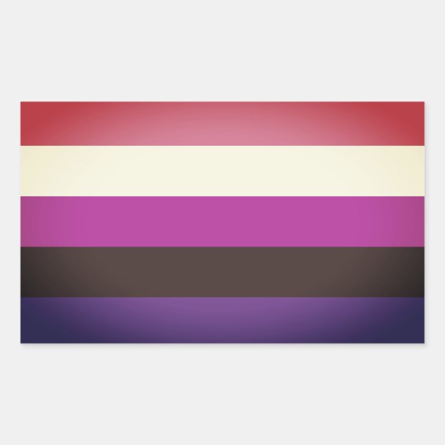 Genderfluid Pride Flag Rectangular Sticker (Front)