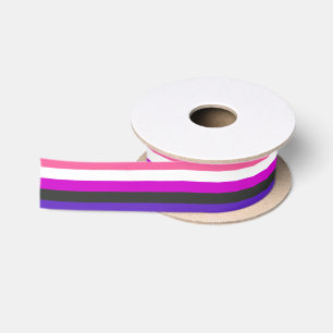 Genderfluid Pride Flag Satin Ribbon