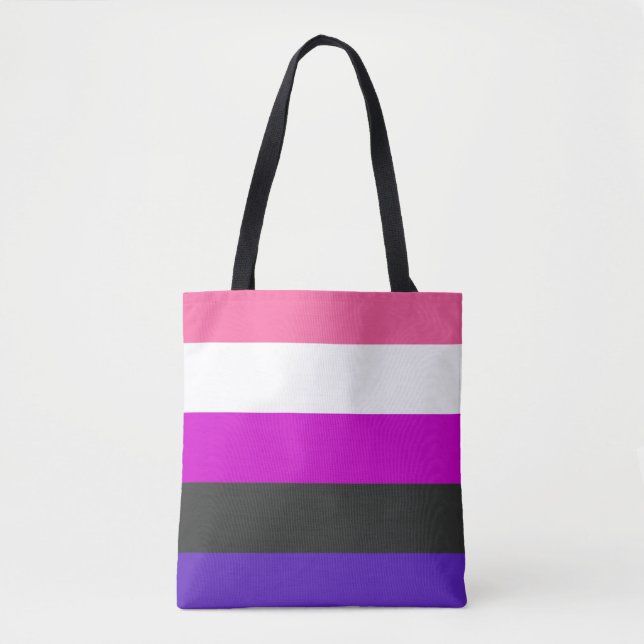 Genderfluid Pride Flag Tote Bag (Front)