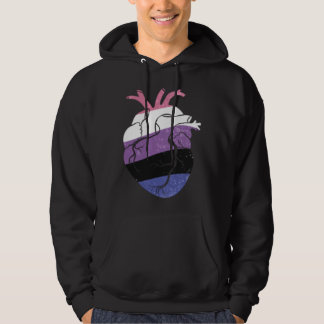 Genderfluid Pride Heart Flag Hoodie
