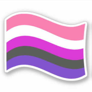 Genderfluid Pride Wavy Flag