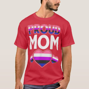 Genderfluid Proud Mom Human Rights Queer Pride Mon T-Shirt