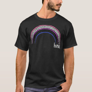 Genderfluid Rainbow Human Pride Flag NonBinary LGB T-Shirt