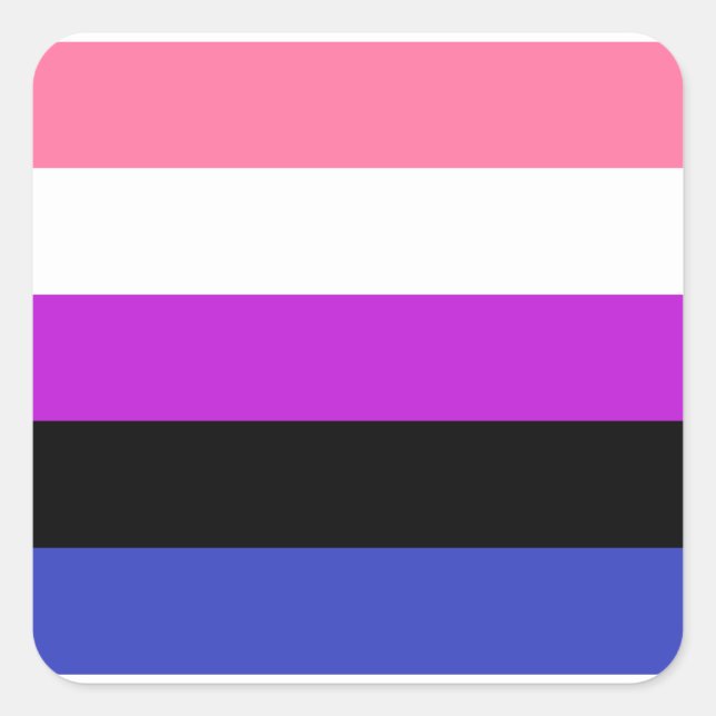 Genderfluid Square Sticker (Front)
