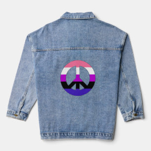 Genderfluidity Pride flag Denim Jacket