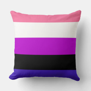 Genderfluidity pride flag design cushion