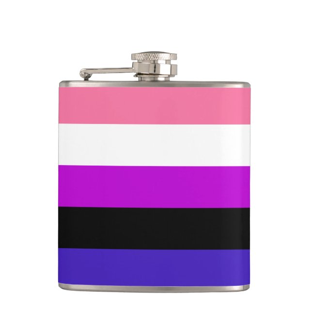 Genderfluidity Pride flag Flask (Front)