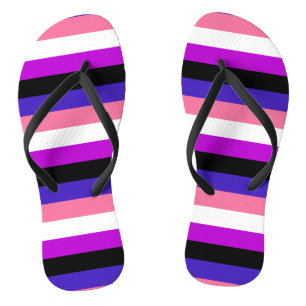 Genderfluidity Pride flag Jandals