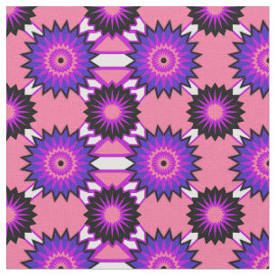 Genderfluidity Pride seamless pink flower pattern Fabric