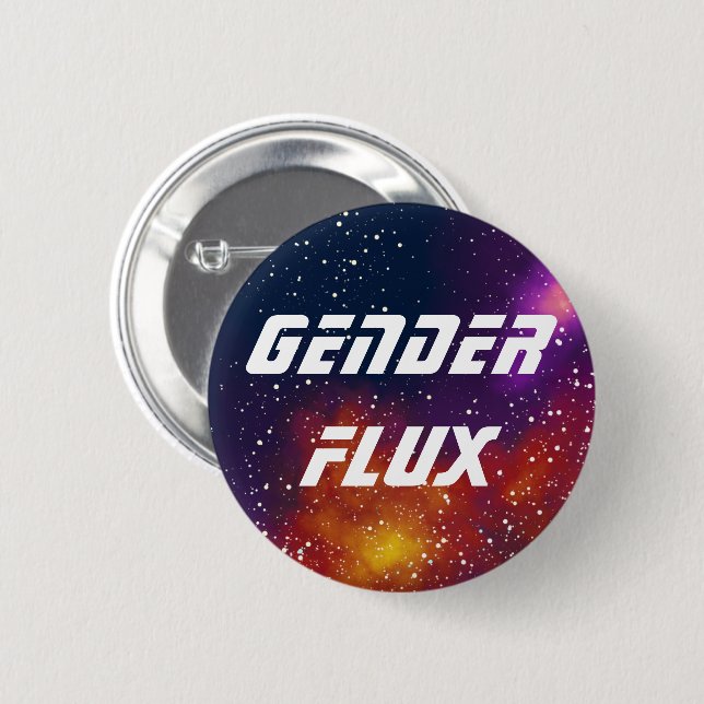 Genderflux Customisable Galaxy Identity 6 Cm Round Badge (Front & Back)
