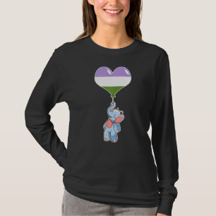 Genderqueer Elephant  Nonbinary Gender T-Shirt