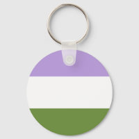 Genderqueer Flag Keyring