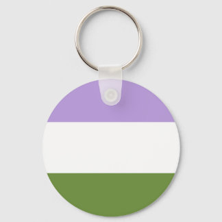 Genderqueer Flag Keyring