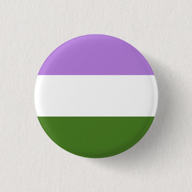 Genderqueer Flag LGBT  Button (Front)