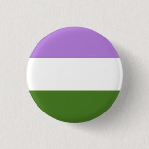 Genderqueer Flag LGBT  Button