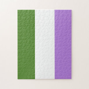 GENDERQUEER FLAG ORIGINAL -.png Jigsaw Puzzle