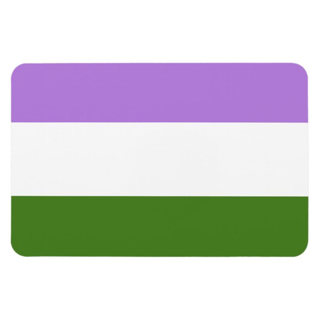 GENDERQUEER FLAG ORIGINAL -.png Magnet (Horizontal)