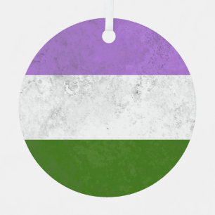 Genderqueer Metal Tree Decoration
