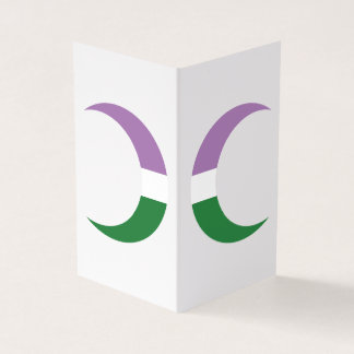 Genderqueer Pride Crescent Moons Greeting Card