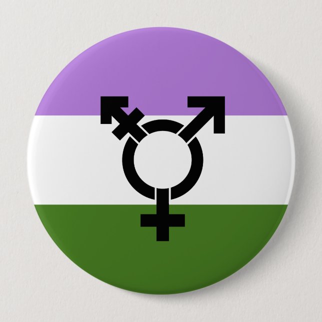 Genderqueer Pride Flag 10 Cm Round Badge (Front)