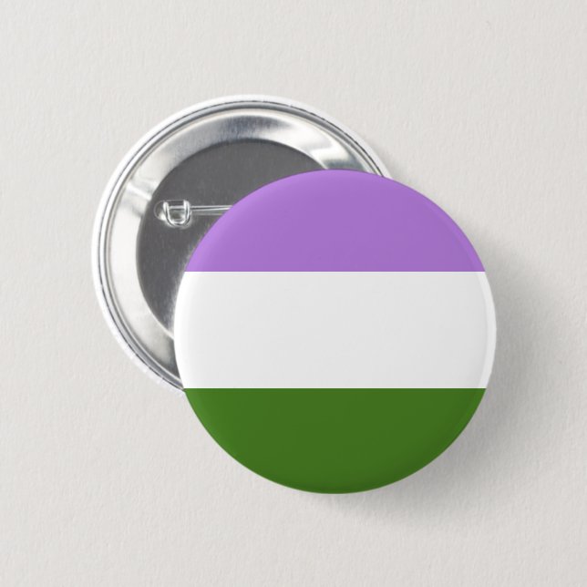 Genderqueer Pride Flag 6 Cm Round Badge (Front & Back)