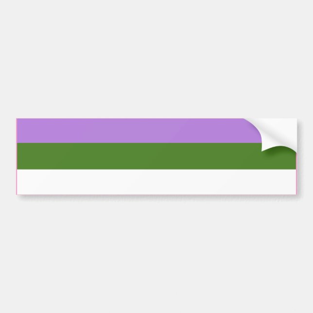 GENDERQUEER PRIDE FLAG BAR BUMPER STICKER (Front)