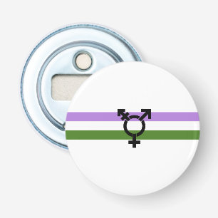 Genderqueer Pride Flag Bottle Opener