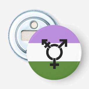 Genderqueer Pride Flag Bottle Opener