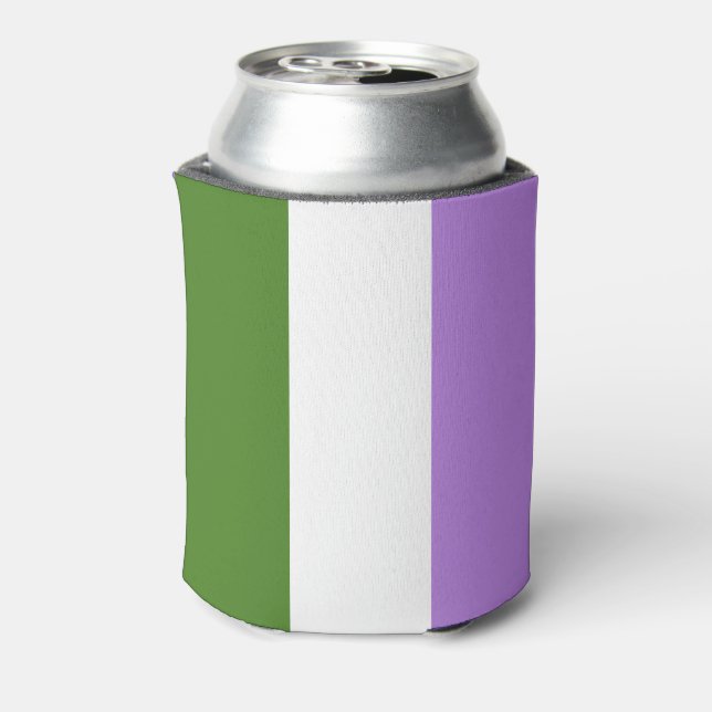 Genderqueer Pride Flag Can Cooler (Can Back)