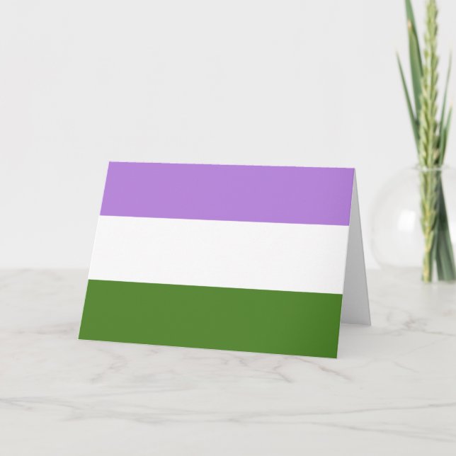 Genderqueer Pride Flag Card (Front)