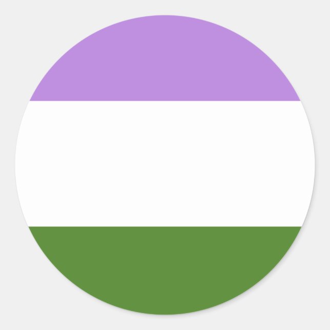 Genderqueer Pride Flag Classic Round Sticker (Front)