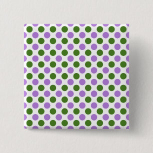 Genderqueer Pride Flag Colours Polkadots 15 Cm Square Badge