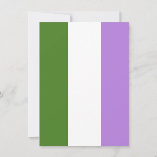 Genderqueer Pride Flag Holiday Card (Front)