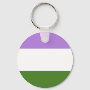 Genderqueer Pride Flag Key Ring