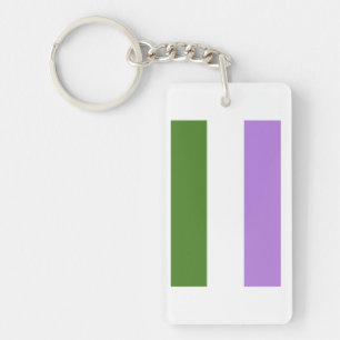 Genderqueer Pride Flag Key Ring