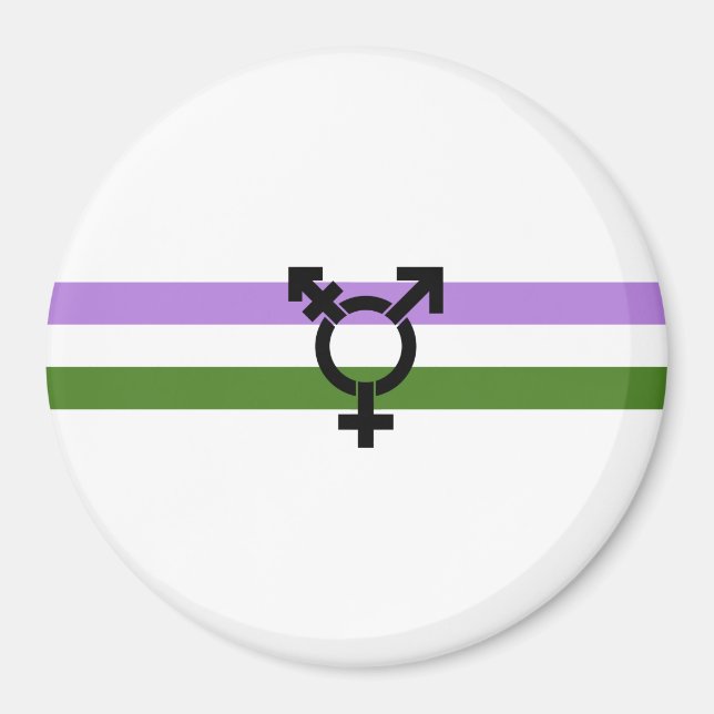 Genderqueer Pride Flag Magnet (Front)