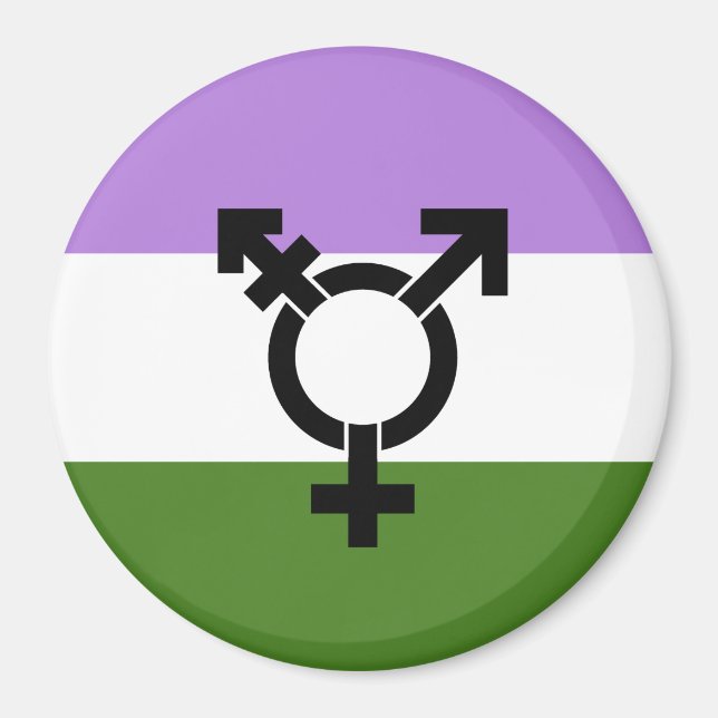 Genderqueer Pride Flag Magnet (Front)