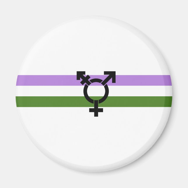 Genderqueer Pride Flag Magnet (Front)
