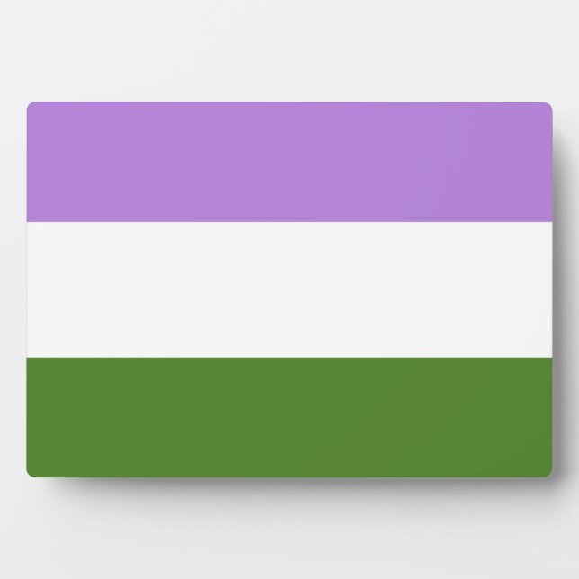 Genderqueer Pride Flag Plaque (Front)