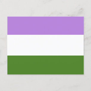 Genderqueer Pride Flag Postcard