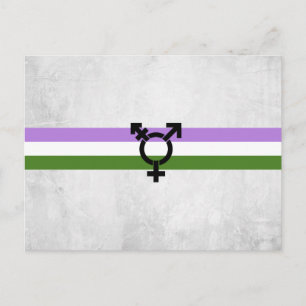 Genderqueer Pride Flag Postcard