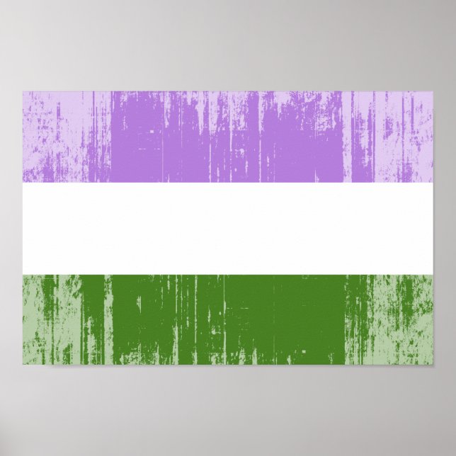 Genderqueer Pride Flag Poster (Front)