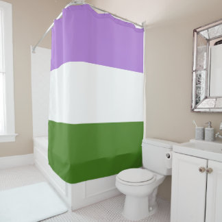 Genderqueer Pride Flag Shower Curtain