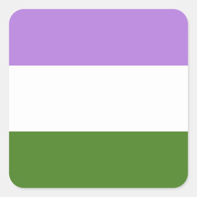 Genderqueer Pride Flag Square Sticker (Front)