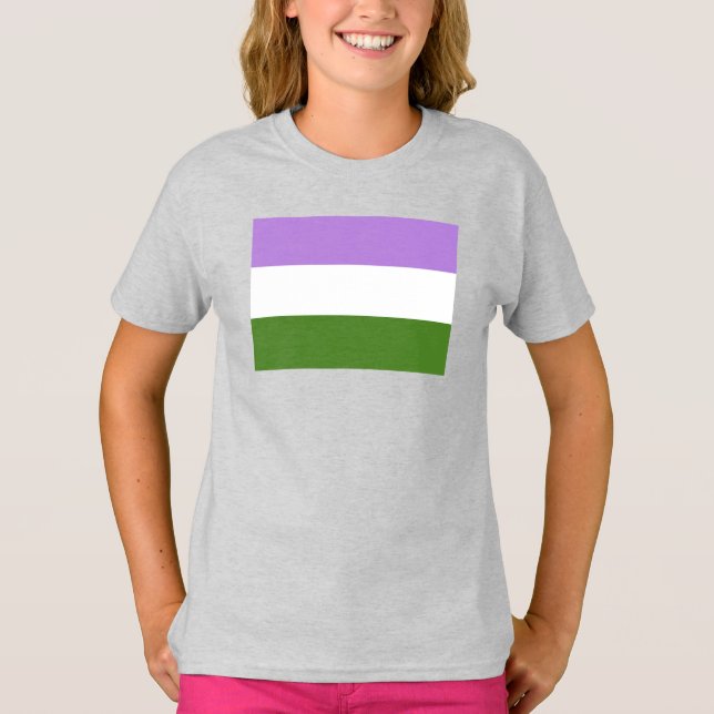 Genderqueer Pride Flag T-Shirt (Front)