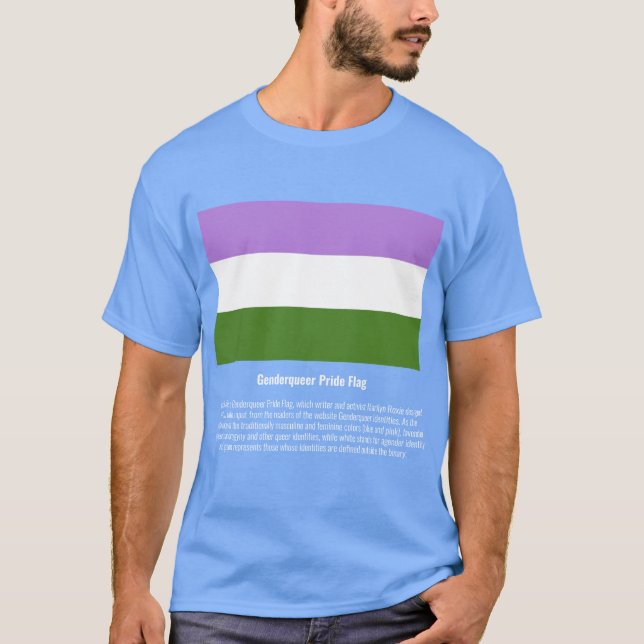 Genderqueer Pride Flag #tee #LGBTQ+ T-Shirt (Front)