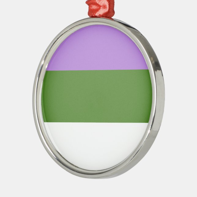 GENDERQUEER PRIDE METAL TREE DECORATION (Left)